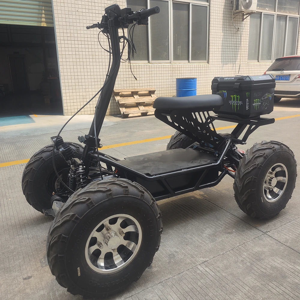 Travel Electric Scooter 60v 60ah 21 inch 10000W 4 Wheel Folding Adult All Terrain Vehicle Quad Wheel Scooter 4x4 All Terrain
