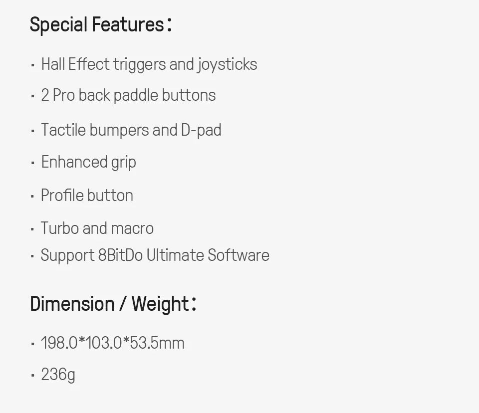 8BitDo Ultimate Bluetooth Mobile Game Controller，Gamepad with Hall Effect Joysticks Triggers for Android Smartphones and Tablets