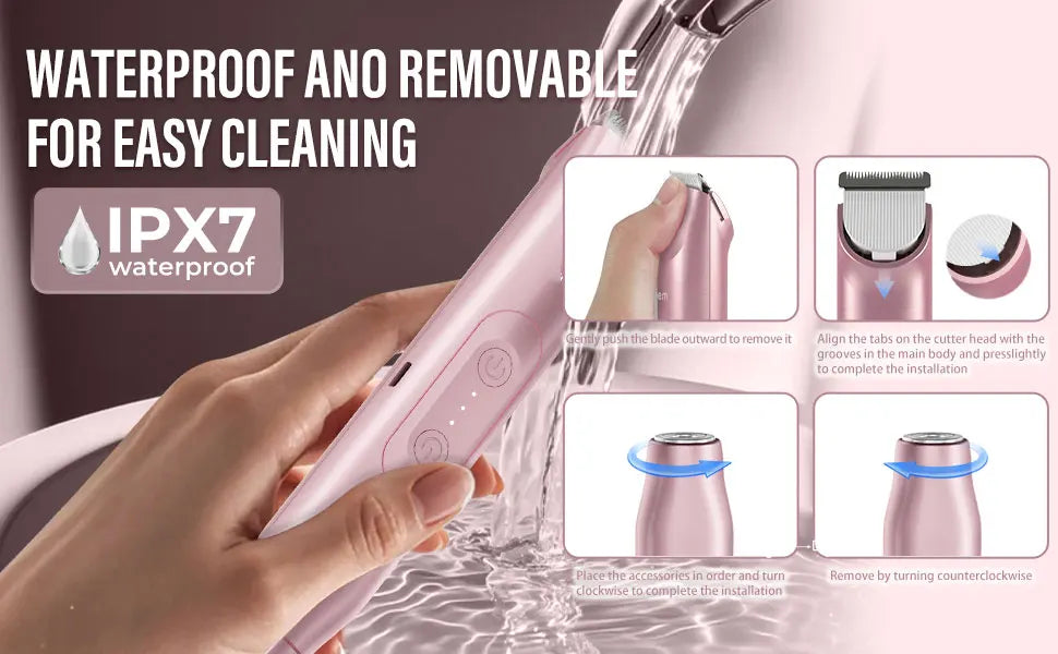 Electric Shaver for Women Female Epilator Electric Hair Removal 2 in 1 Woman's Razor for Body Legs Face Mustache Bikini Trimmer