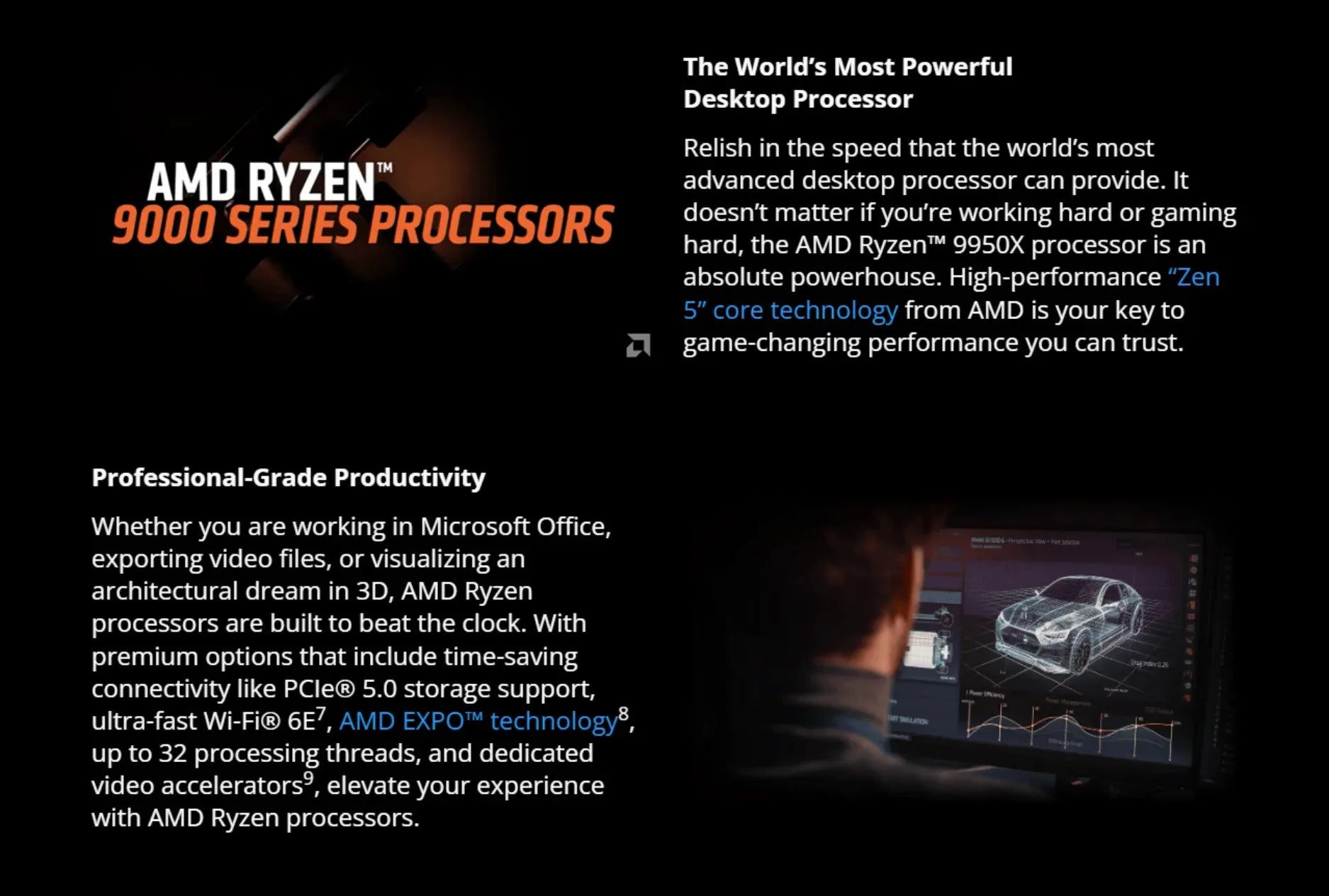 AMD Ryzen 9 9950X3D Game CPU R9 9950X3D Up to 5.7GHz 16-Core 32-Thread Socket AM5 128MB Cache Gaming Processor without Package