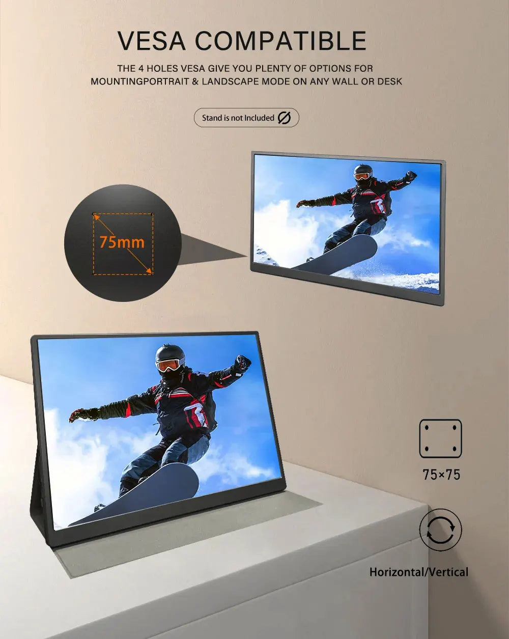 10.1/10.5Inch Portable Monitor HDMI-Compatible Laptop second screen Gaming Extended Display For Switch/PS4/Xbox/ZGYNK