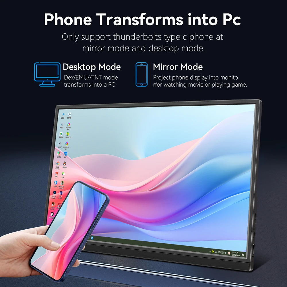 Touchscreen Portable Monitor 16/15.6/14/11.6 inch Gaming Laptop Extension Display Travel Monitor for Raspberry Pi/Laptop/PS3/PS4