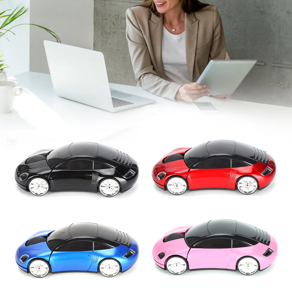 Wireless Mouse 2.4G Mini Car-Shaped Optical Mouse Suitable for Laptops, Tablets, and PC Office Use