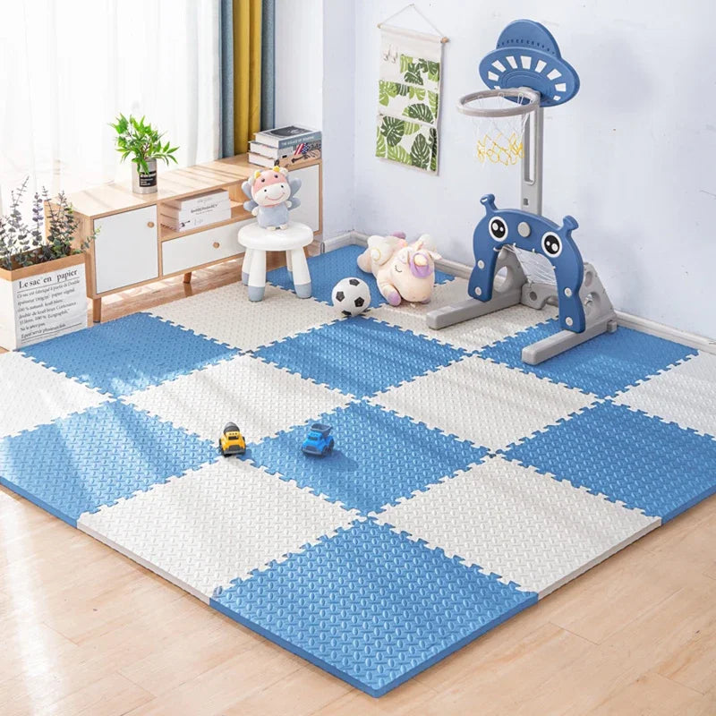 6Pcs 2.5cm Thickened Fitness Mat Non-slip Fall-proof Reusable Yoga Rug Helps Train for Play Home Gym Living Room Anti-Slip Mat