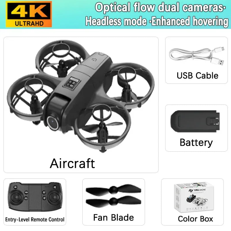 2026New Dual Camera Drone YP6 Aerial Photography Aircraft 5GWIFI Brushless Motor Remote Control Optical Flow Hover Aircraft Gift