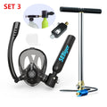 SEBIger 0.5L Diving diving tank Set and Full Face Mask for Beginner Swimmers,5-10 minutes underwater,Reusable,outdoor traveling