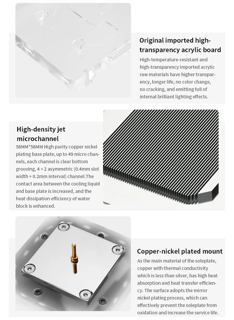 Barrow CPU Water Block with Integrated Pump Reservoir POM/Acrylic CPU Cooler for AMD AM3 AM4 AM5/INTEL 1700 1200 115X X99 Socke
