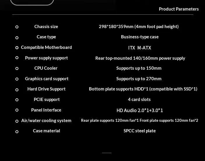 WJCOOLMAN Craftsman Series Home-type Desktop computer with small chassis Supports M-ATX motherboard