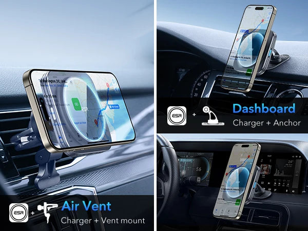 ESR for MagSafe Car Mount Charger 15W Dashboard Magnetic Wireless Car Charger for iPhone 17/16/15/14/13/12 Car Accessory