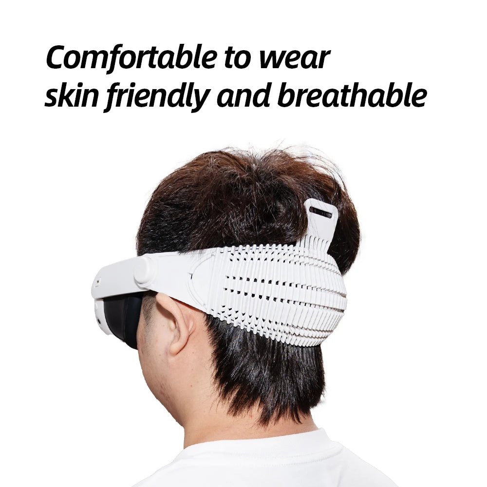 VR Meta Quest3 and Quest3S Headbands Adjustable Size Comfortable Breathable Soft Rubber Headband Accessories