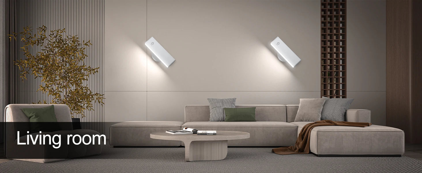 Led Wall Lights With 360 Rotation Dimmable Wall Sconce Magnetic For Mount Light Book Table Lamp Christmas Room Decoration