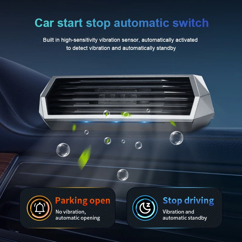 1pc, Solar purifier, automatic operation, air purifier with vibration sensor, can significantly improve the air inside the car i