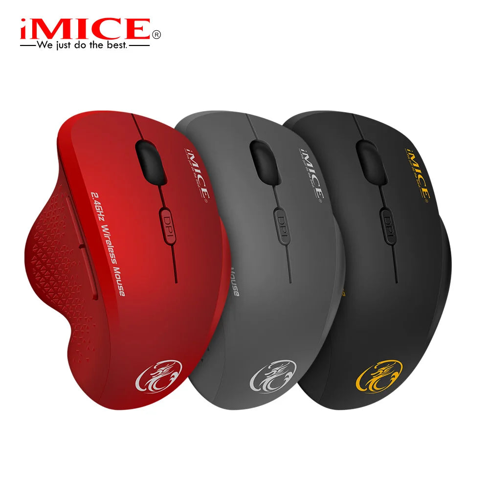 Wireless Mouse 2.4G 1600DPI Portable Gaming and Office Mouse Ergonomic Smart Power Saving for Macbook PC Gamer Laptop Win7/8/10