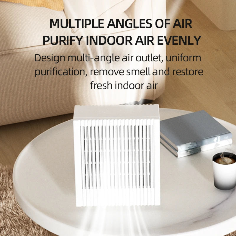 Mini Desktop Air Purifier HEPA Filtered Car Air Purified Air with Fragrance Negative Ion Purifier