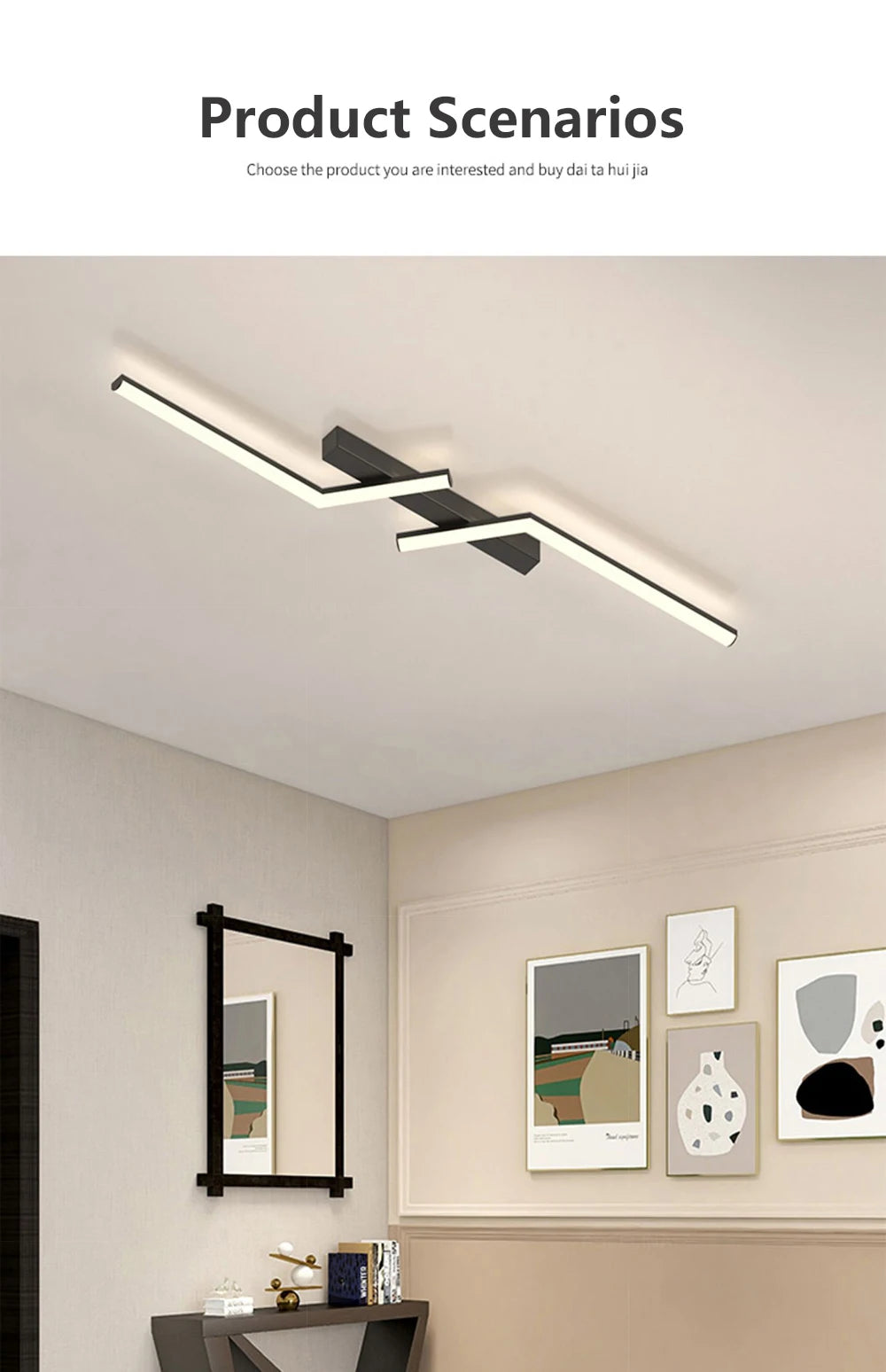 Modern LED Line Ceiling Lamp modern Living Room Dining Room Master Bedroom Study Fixture Gold Black Ceiling Lights Illumination