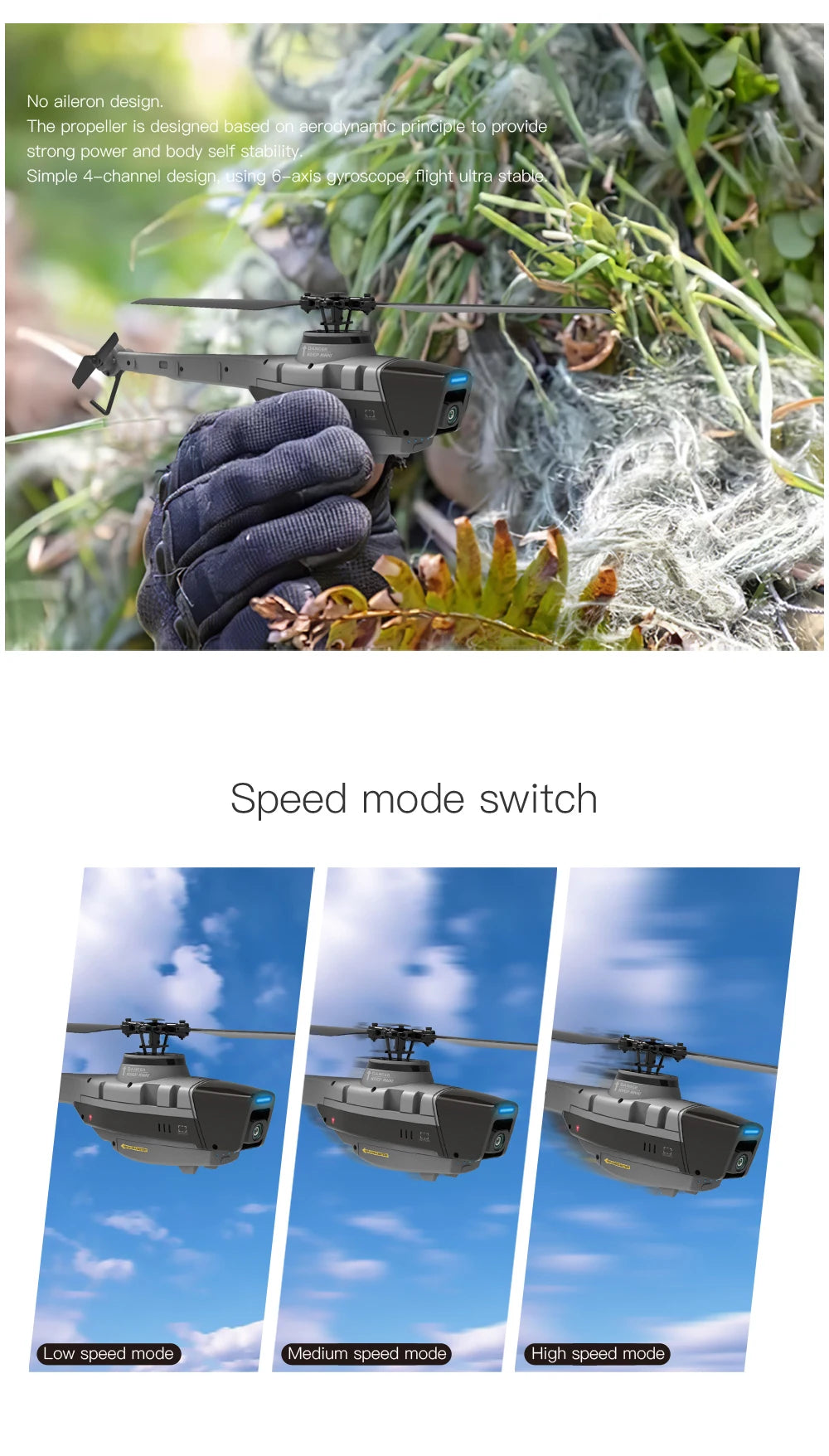 Black Hornet C128 RC Helicopter 4 Propellers 1080P Camera 6 Axis Electronic Gyroscope Air Pressure for Height Vs C186 RC Drone