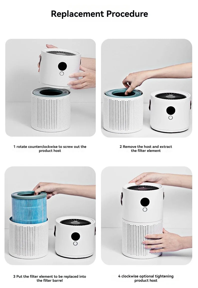 Air purifier indoor household desktop negative ion rechargeable dust removal odor formaldehyde PM2 portable purifier