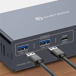 HDMI Displayport USB C Docking Station Dual Monitor for Laptop & Desktop (13-in-1) MST DP1.4 4K@120Hz+HDMI2.0 4K@60Hz,10Gbp data