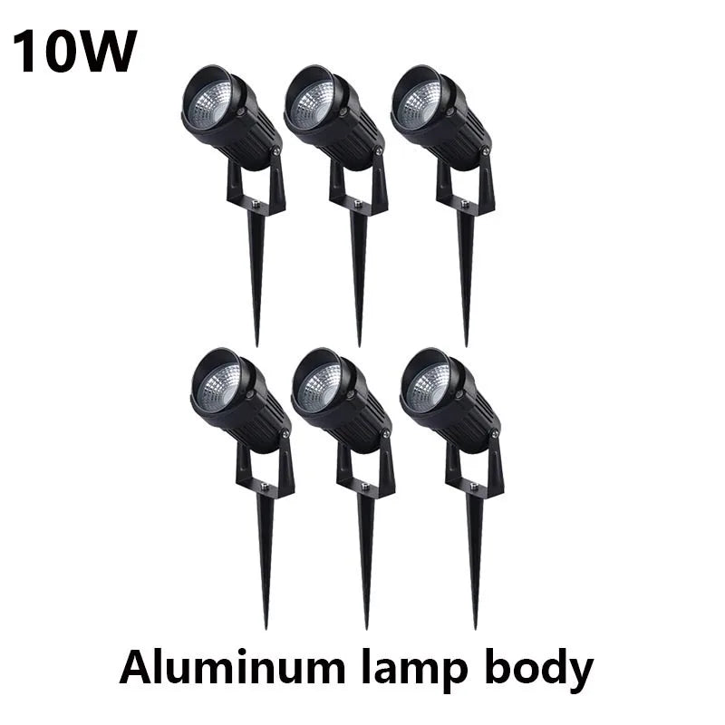 LED Garden Lawn Lamp 5W 10W 15W Outdoor Waterprof IP65 220V110V12V24V Landscape Spike Bulb Garden Path COB Lawn Spotlights