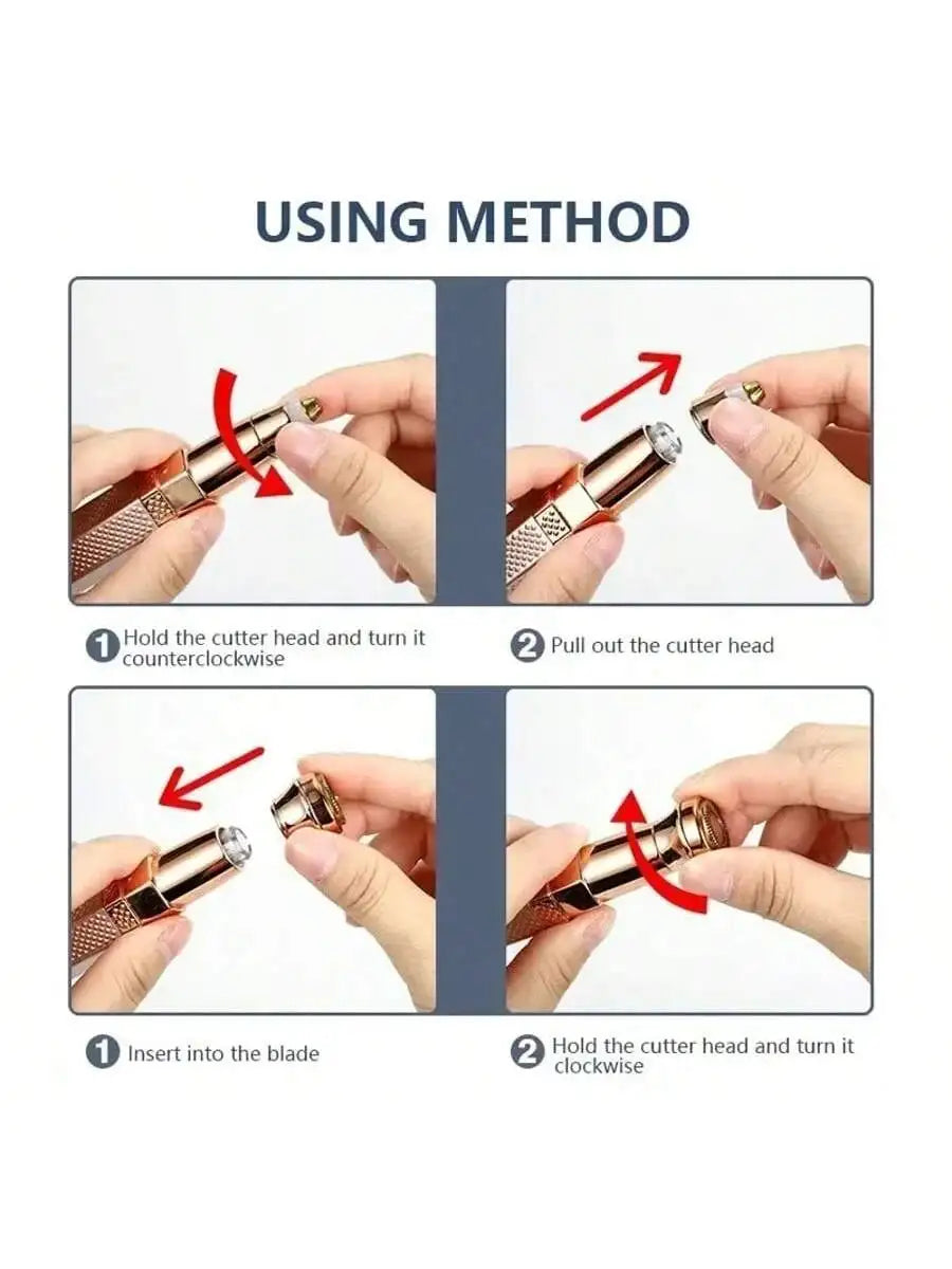 Electric Hair Removel Shaver For Women Eyebrow Trimmer Epilator Electric Painless Hair Remover Machine Body Facial Battery capac