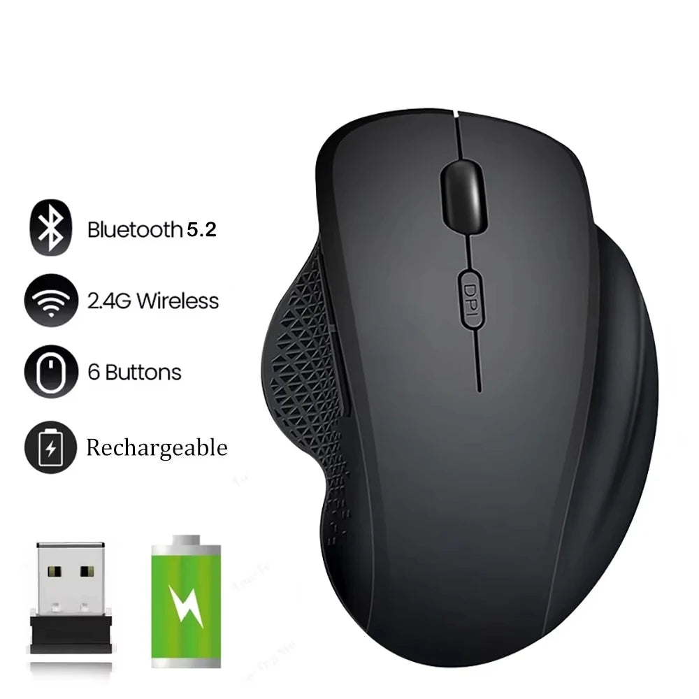 Wireless Mouse Ergonomic Computer Mouse PC Optical Mause with USB Receiver 6 buttons 2.4Ghz Wireless Mice 1600 DPI For Laptop