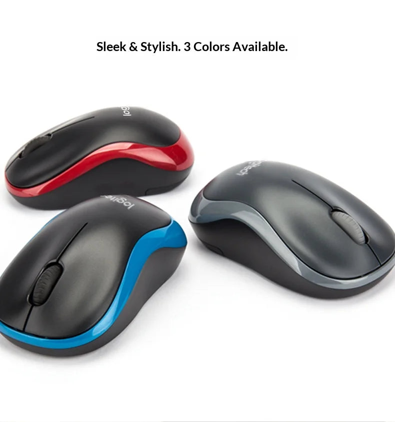 M185 Ambidextrous Wireless Mouse Small & Medium Hands Left-Hand Suitable for Office Use