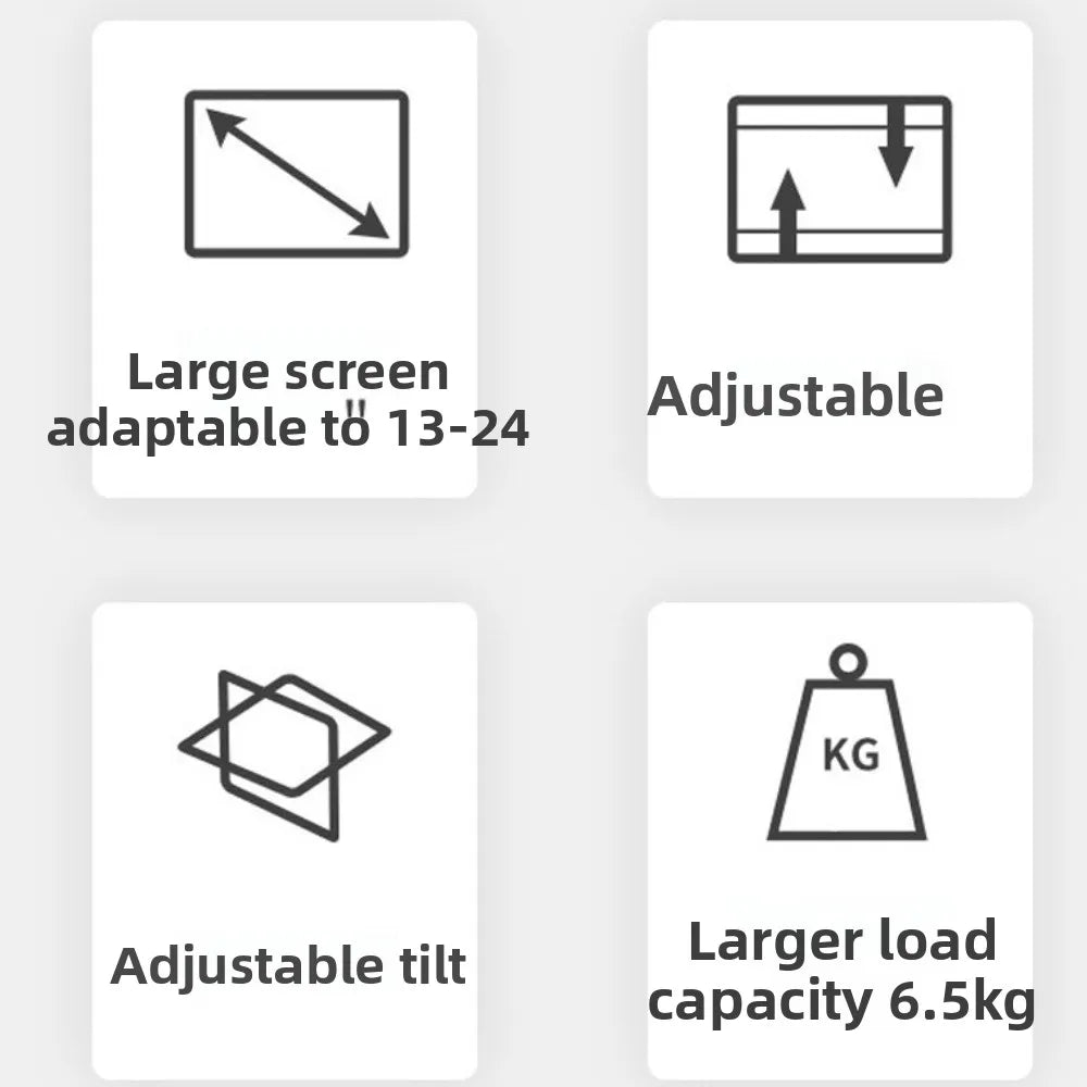 Desktop Base Desktop Monitor Holder Adjustable Portable Computer Monitor Stand Folding Thickening Computer Booster Stand School