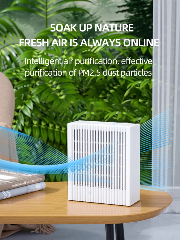 Mini Desktop Air Purifier HEPA Filtered Car Air Purified Air with Fragrance Negative Ion Purifier