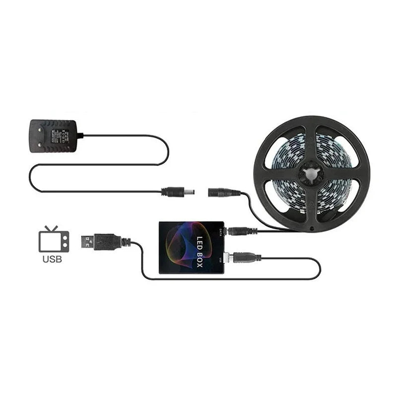 Immersive LED Strips TV PC Background Light RGBIC Dream Color Computer Screen Monitor Color Sync Smart Control Ambient Lamps