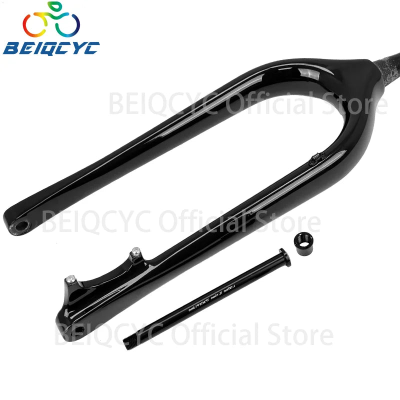 26ER Carbon FAT Bike Fork  Thru Axle 150*15MM Fat bike Snow 5.0 Tire Snow Fork Bicycle Front Fork Rigid