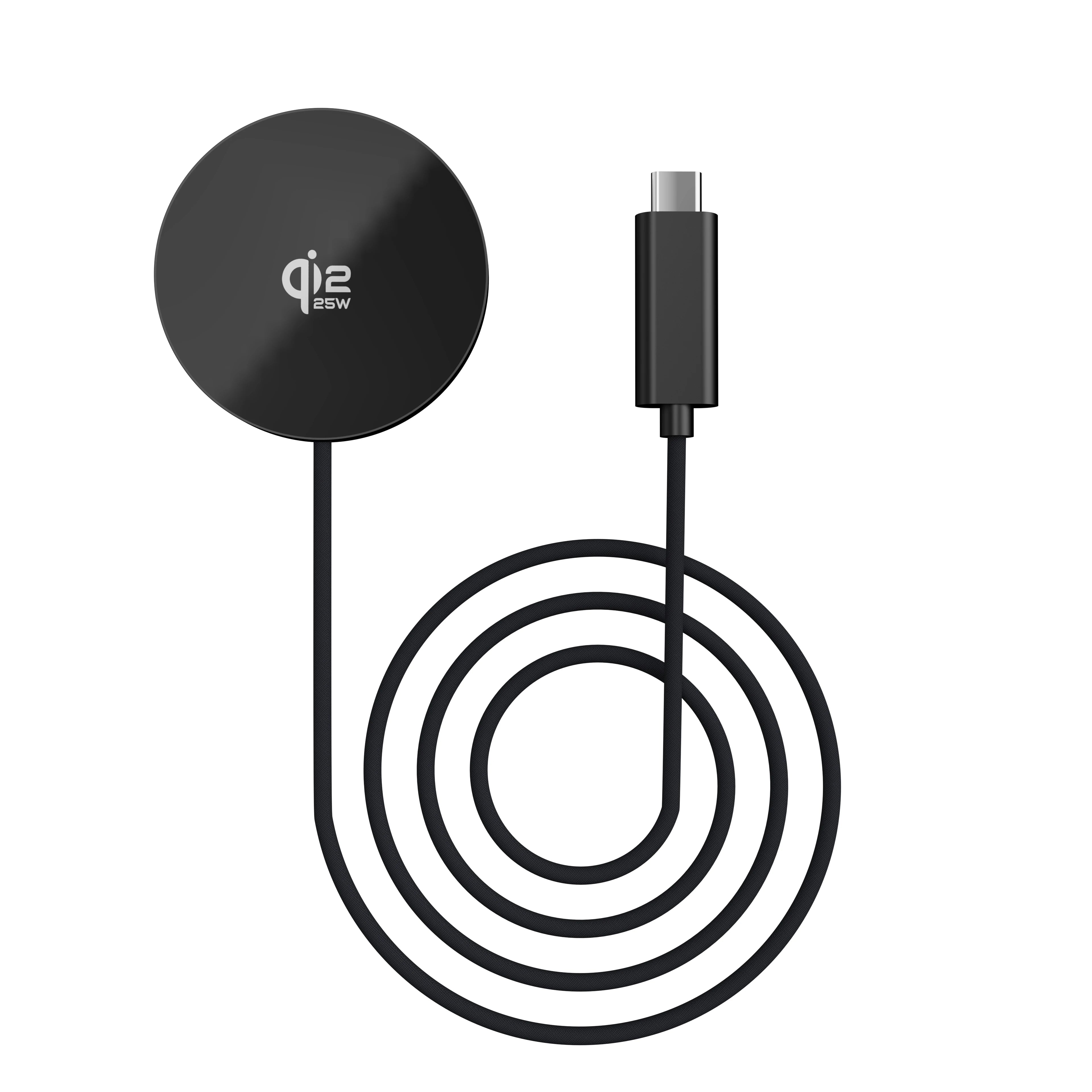 2025 New Qi2.2 magnetic charger for Magsafe 25W super wireless fast charging for iPhone 17 16 15 14 13 12