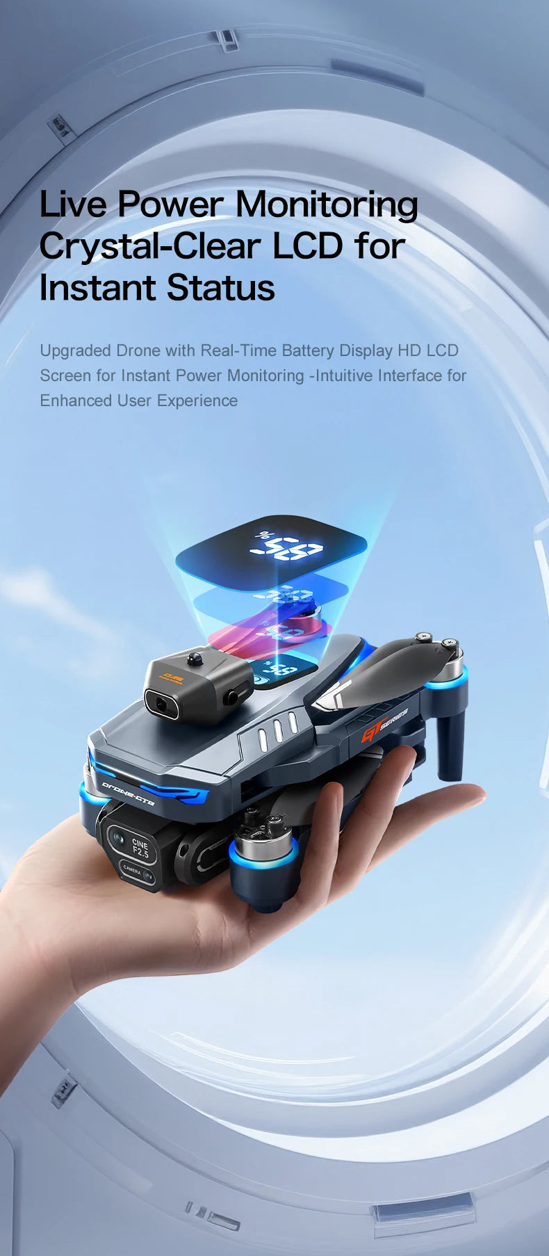 Original GT8 drone 8K HD dual camera aerial photography obstacle avoidance with large screen brushless four-axis aircraft dron