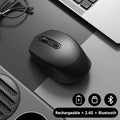 Wireless Gaming Mouse 2.4G Bluetooth 5.2 Rechargeable RGB 1600DPI Optical Mouse for PC Laptop Computer