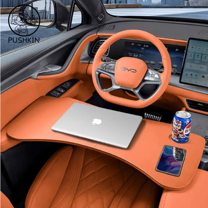 For BYD Sealion 07 EV Car Mounted Desktop Computer Dining Table Multifunctional Co Driver's Desk Interior Supplies Modification