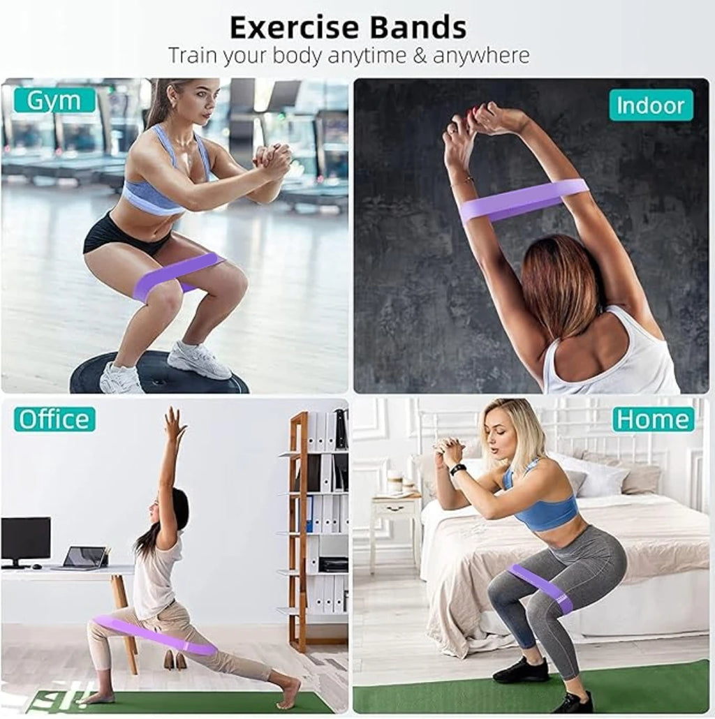 Resistance Loop Exercise Bands, Resistance Bands Exercise Bands for Home Fitness, Stretching, Strength Training, Set of 5