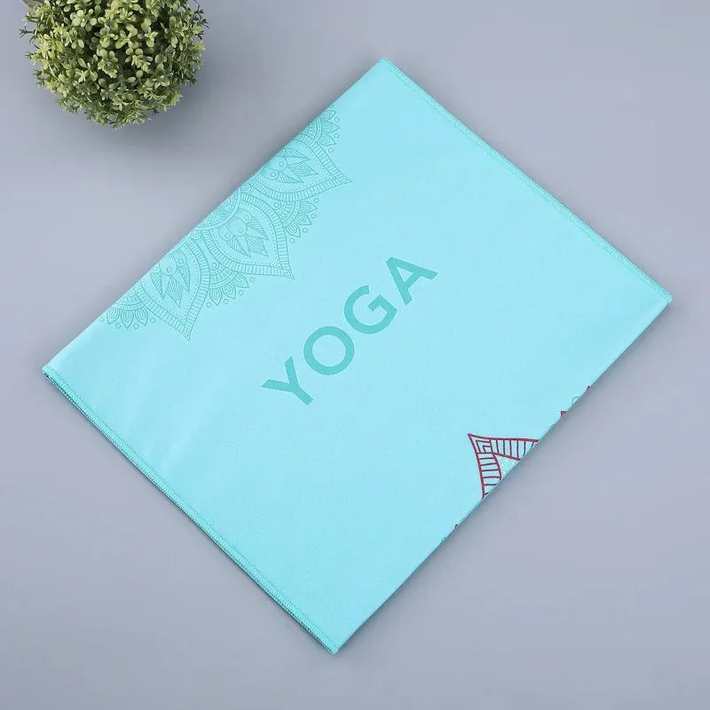 30*100cm Printed Yoga Towel Portable Double Layer Non-Slip Mat Protection Yoga Exercise Pad Quick Drying Pilates Towel Blanket