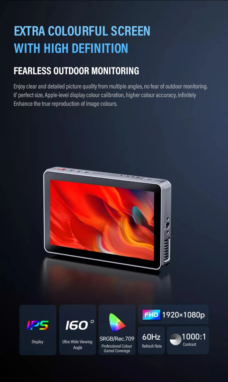 Viltrox DC-X3 DC-X2 4K Monitor Touch Screen Touch Screen Profissional 1080P Photographic HD FHD Portable Camera Monitor