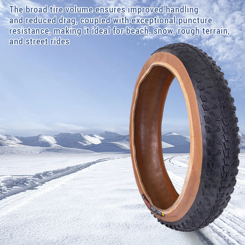Bike Tires 20 x 3.0 / 26 x 4.0 / 20 x 4.0 Inch Fat Bike Inner Tube Rubber Bike Folding Tires Snow Beach Bicycle Replacement Tire