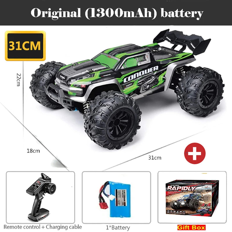 1:16 80km/h Brushless RC Drift Car With LED Lights 4WD Electric High Speed Racing Remote Control Monster Truck for Kids Adults
