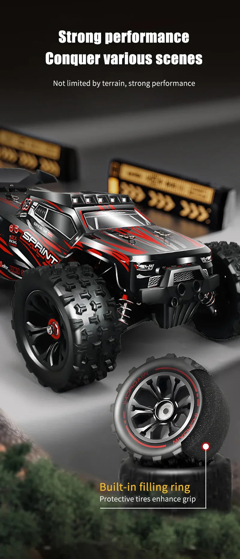 1:16 85KM/H Or 50KM/H 4WD RC Car With LED Remote Control Cars High Speed Drift Monster 4x4 Truck for Kids vs Wltoys 124017 Toys