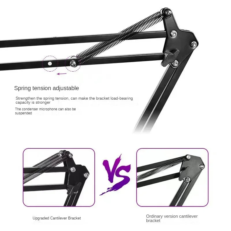 Desktop live fill light multi-functional beauty photography selfie food makeup telescopic tilt camera phone stand