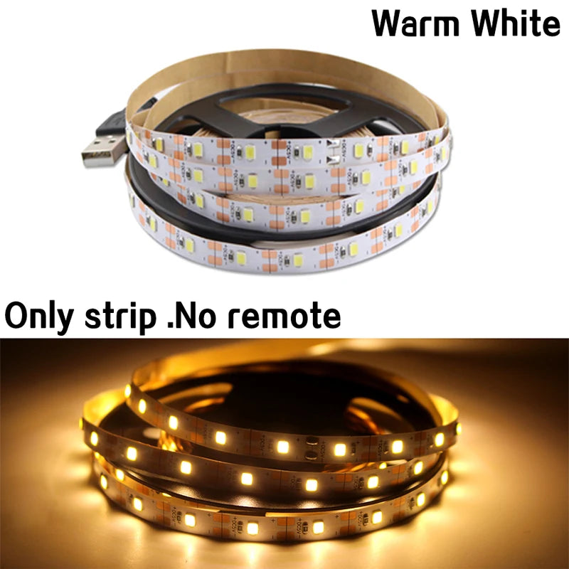 LED Strip Light USB DC 5V SMD 2835 With Controller LED Strip Lights Flexible Lamp Tape Ribbon TV Desktop Screen BackLight Diode