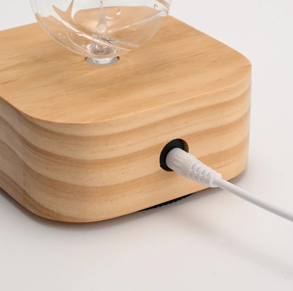 Essential Oil Diffuser Nebulizer 30ml Waterless Operated Aromatherapy Diffuser Wood and Glass Aroma Diffuser Scent Machine