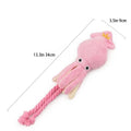 Pet Plush Toy for Small Large Dogs Cats Molar Training Squeaky Toys Octopus Shape Interactive Cotton Rope Toy Dog Accessories