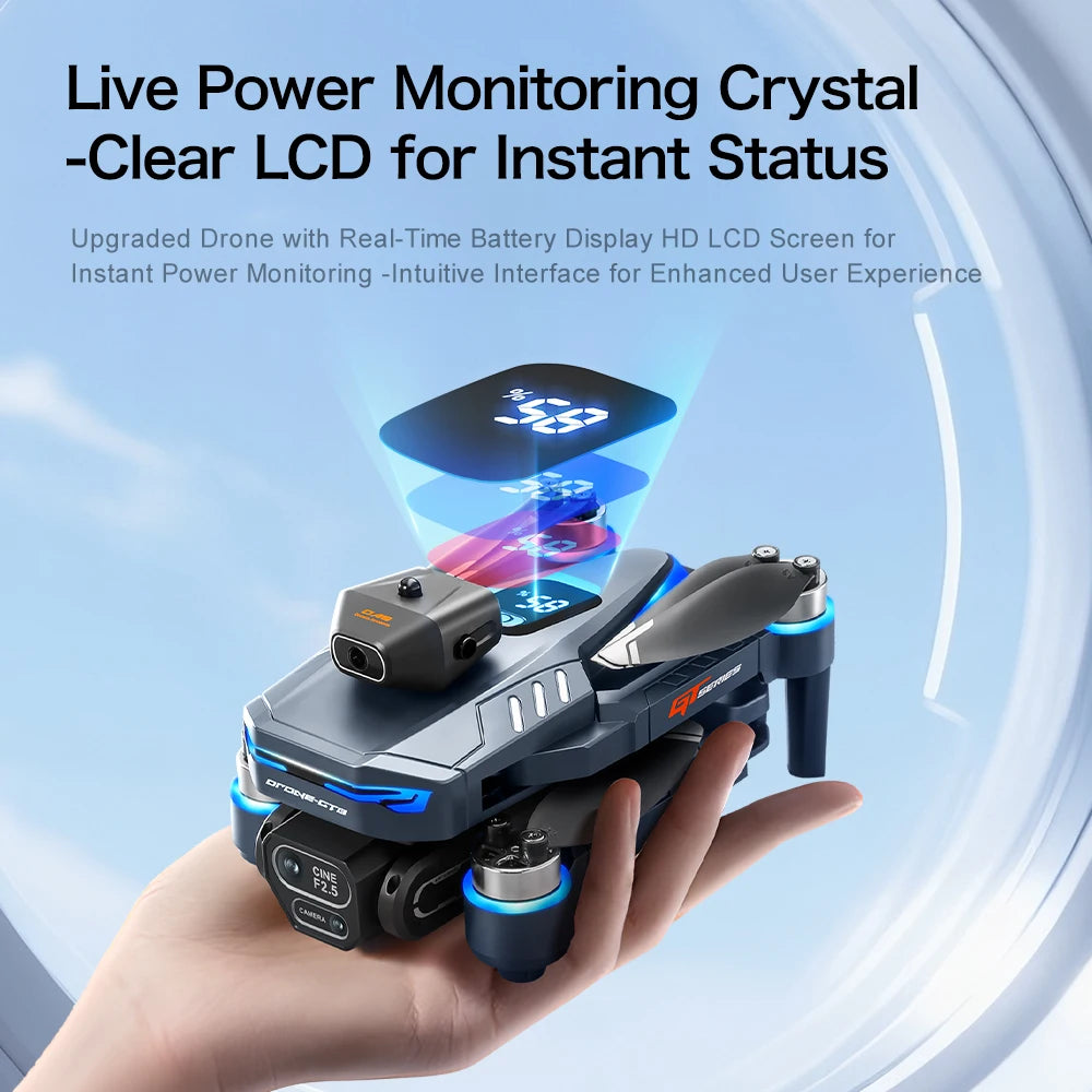 Original GT8 drone 8K HD dual camera aerial photography obstacle avoidance with large screen brushless four-axis aircraft dron
