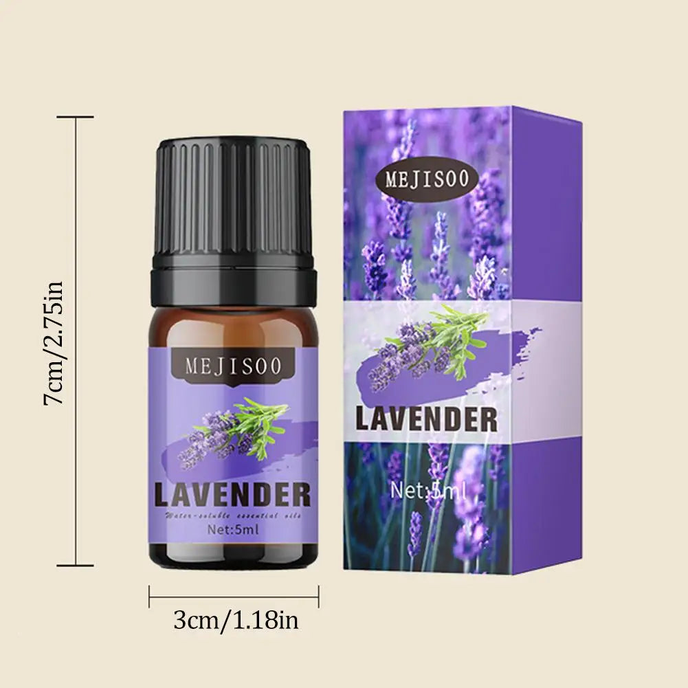 12 Flavors Essential Oils For Aroma Diffuser AirHumidifier Home Water-soluble Lavender Eucalyptus Lemon Bergamot 5ml