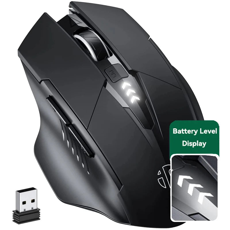 Bluetooth Compatible Mouse Rechargeable 2.4G INPHIC Wireless Mouse Office Mute Support PC Laptop Tablet Smartphone Universal