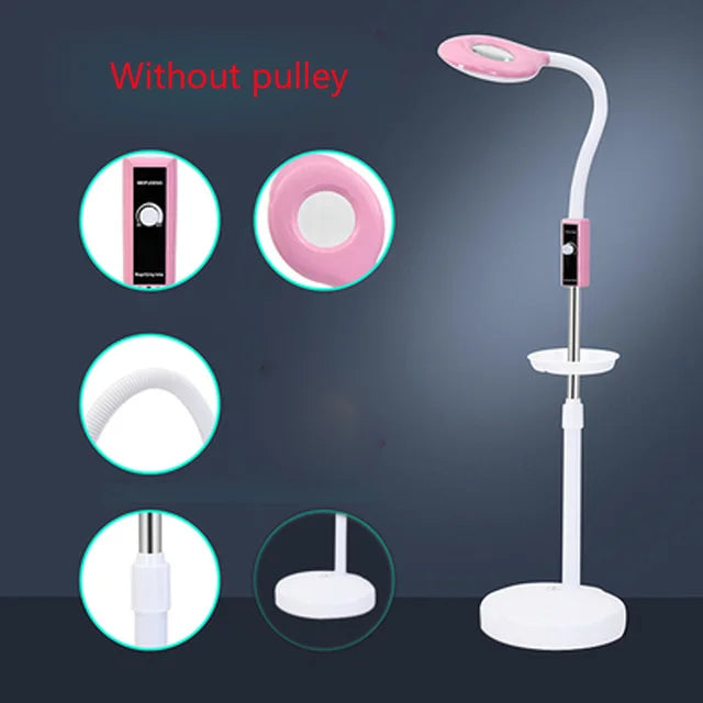 16X LED Lighting Magnifying Glass for Tattoo/Manicure and eyelashes/Skincare Beauty  Round fill light dimmable light