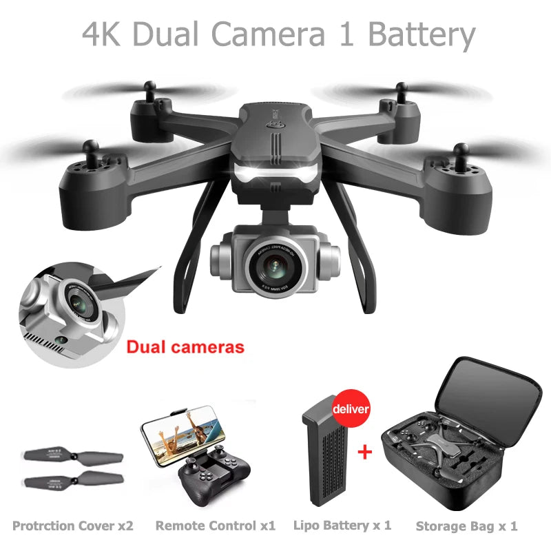 4DRC V14 Drone 4K HD Dual Camera 6K WIFI FPV Height Hold Dron RC Helicopter Professional Mini Quadcopter Foldable Four-Axis toy
