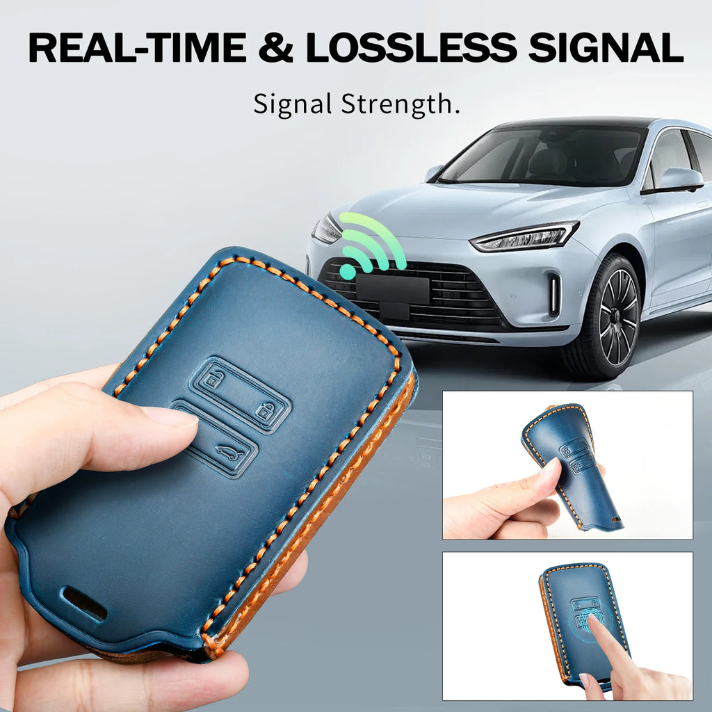 Key Fob Cover Leather Car Key Cover with Keychain for Renault Clio Espace 5 Master Bus Talisman Megane USW Fluence Duster Megan